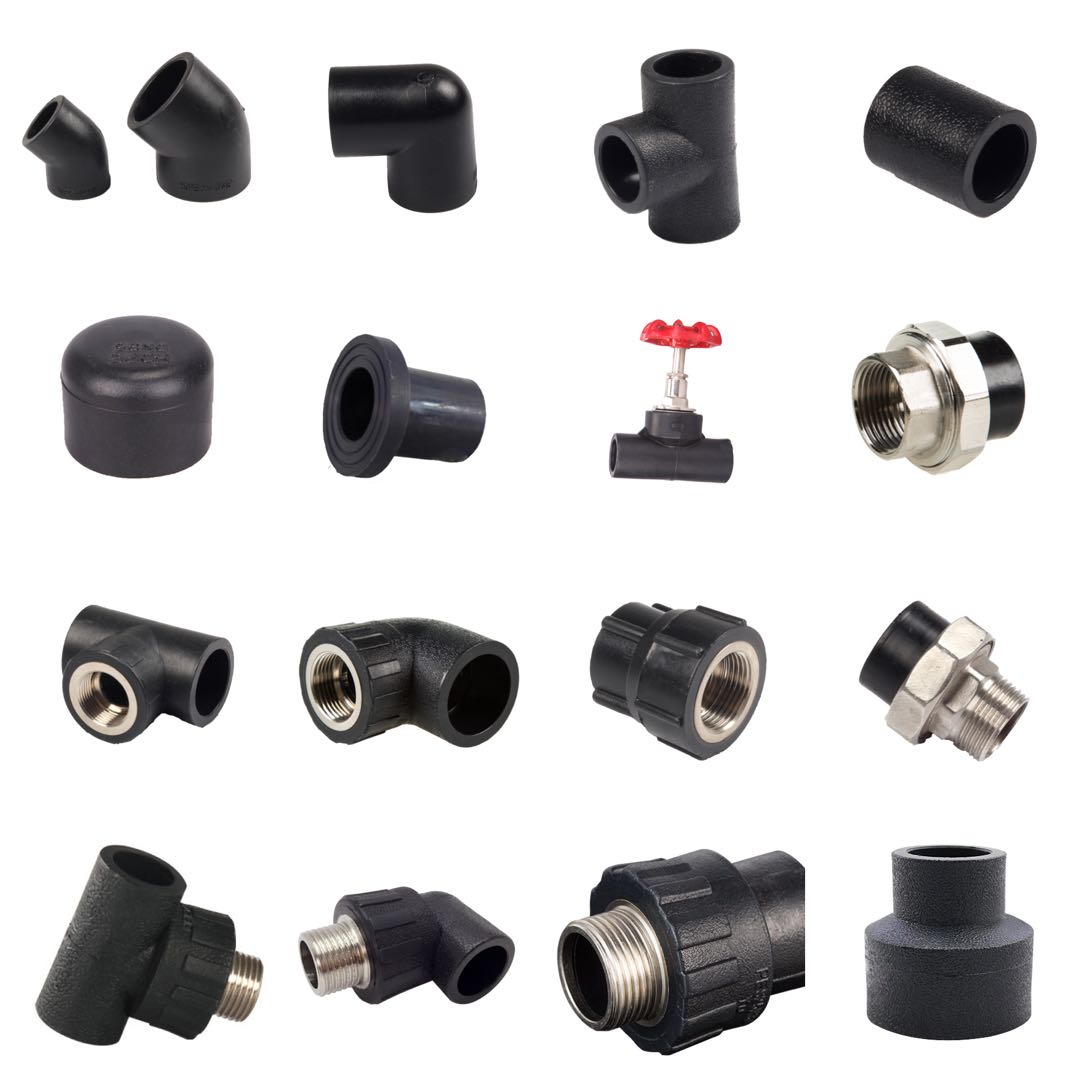 河南PE管件厂家 PE承插管件等径三通HD三通 20-110承插(图1)