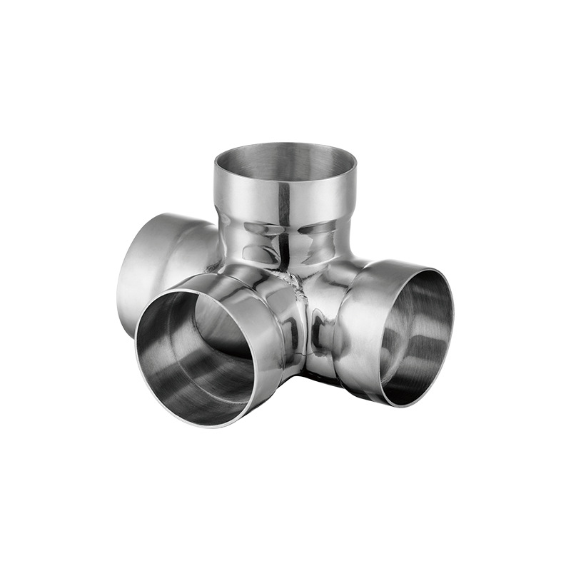 四通 路法莱304316L薄壁不锈钢管件 承插焊等径定制立体四通 食品卫生级管件(图1)